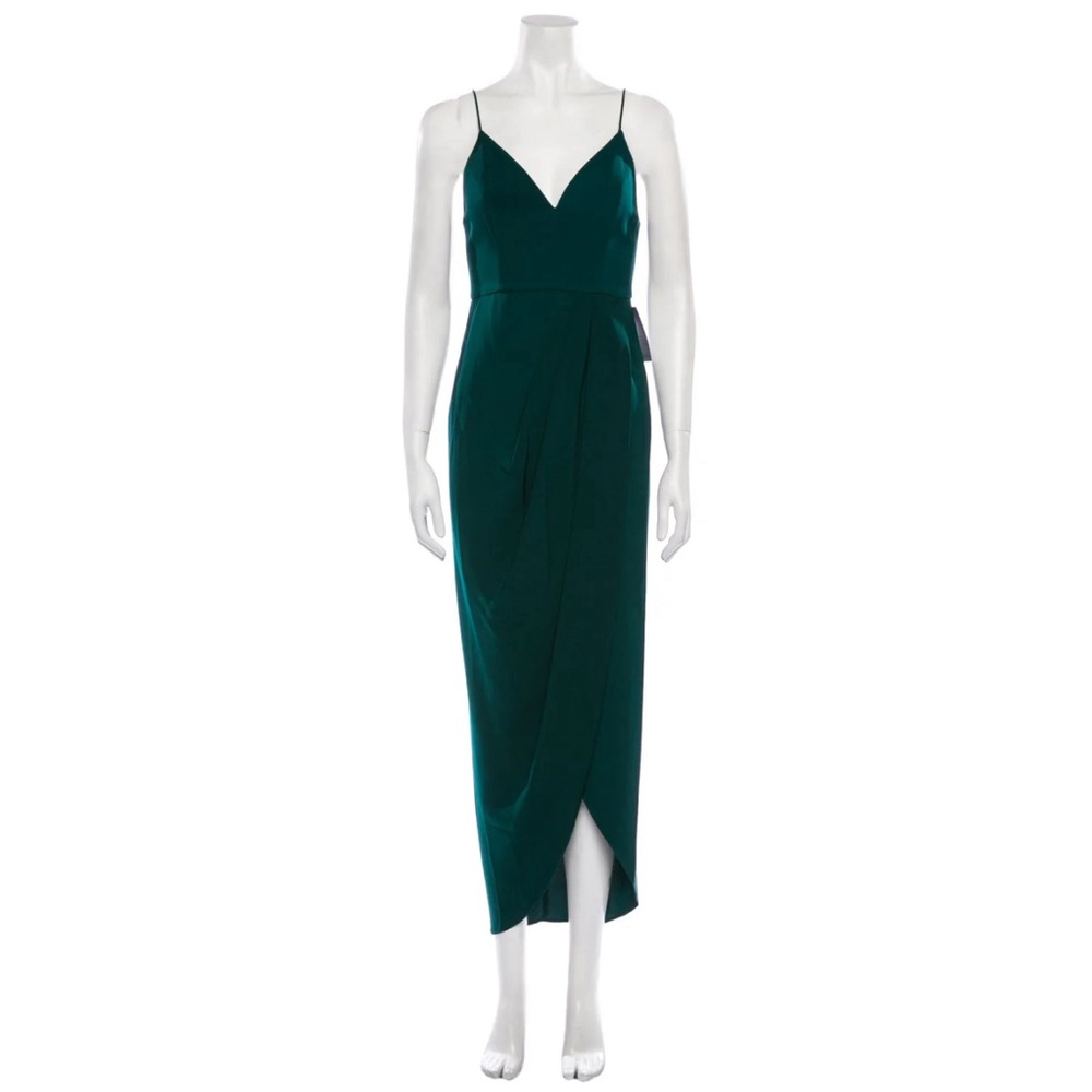 Shona Joy Green V-Neck Dress - Size US 2 - New/Never worn - Picture 1 of 5